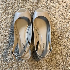 Ellen Tracy peep toe sling backs
